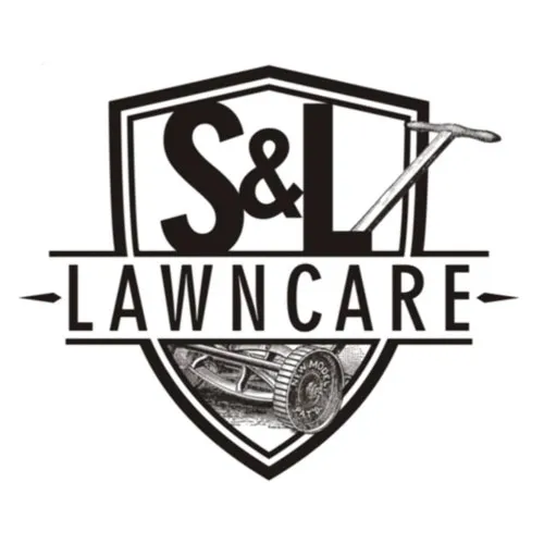 S & L Lawncare Logo Shield with white background